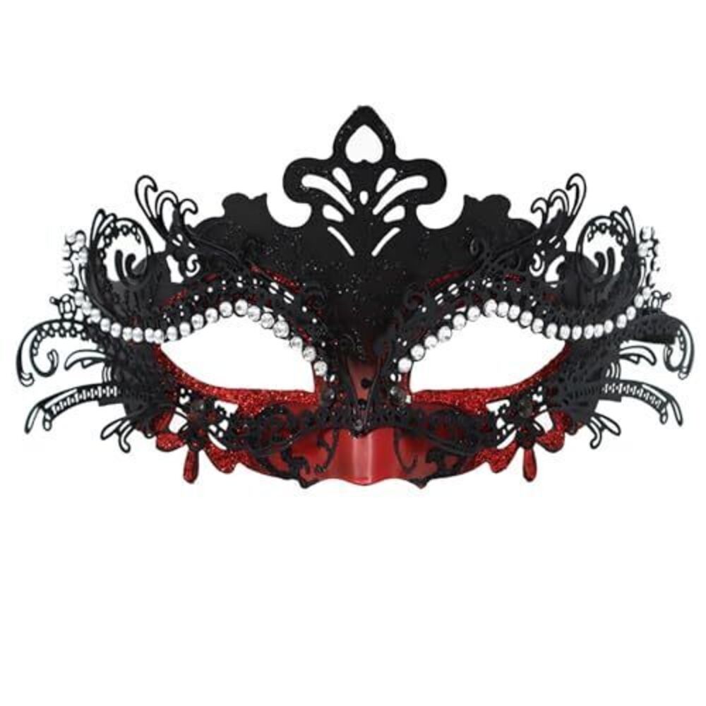 9367 Masquerade Mask Red Mardi Gras Decorations Venetian Masks Halloween